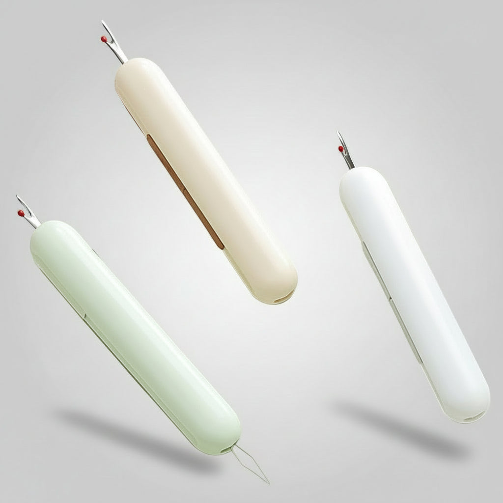 2-in-1 Needle Threader Seam Ripper Tool for Effortless Sewing 3