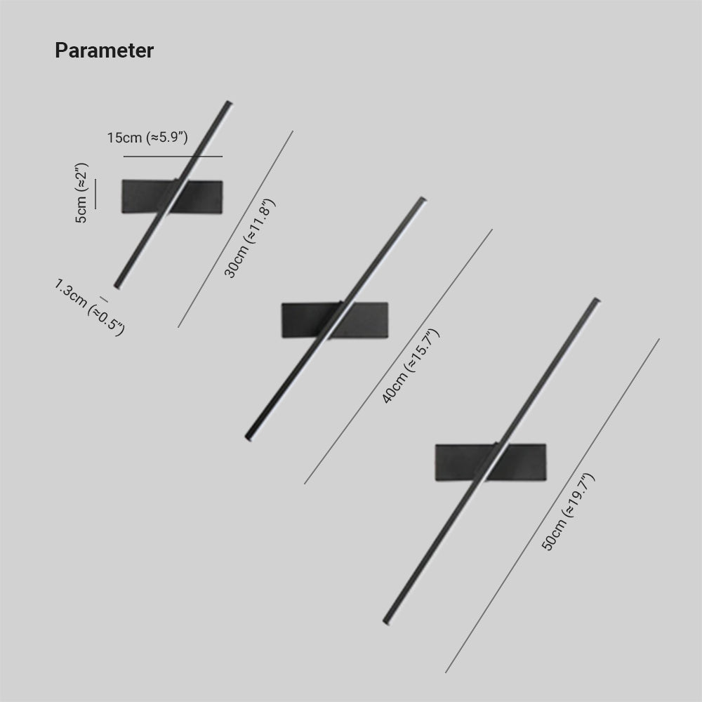 Lámpara de Pared Giratoria Moderna Edge Negro/Blanco Dormitorio Metal Silicona