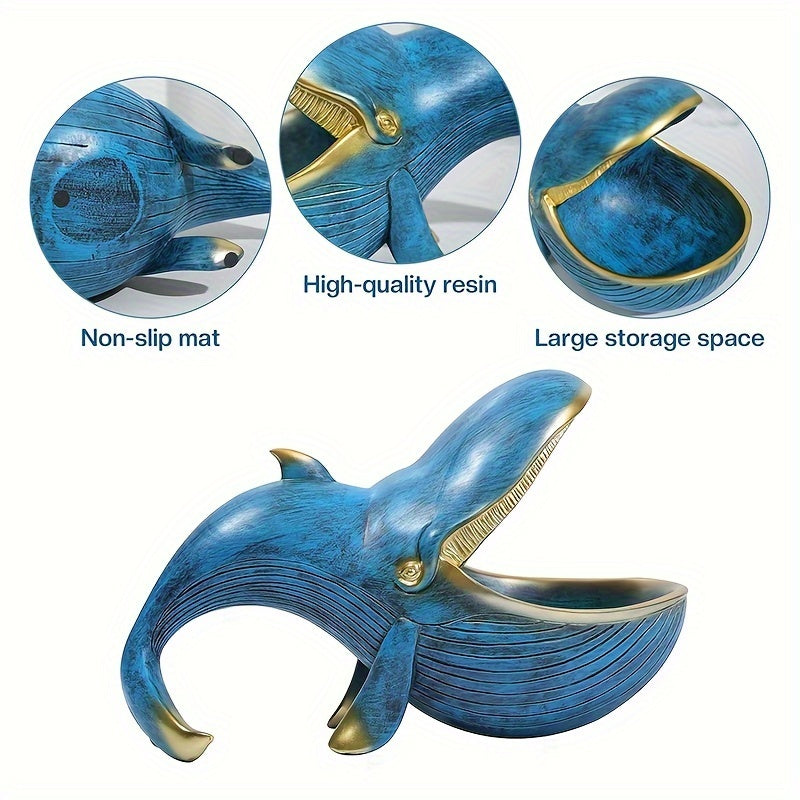 WhaleBox - Walvisvormige Hars Snoepbakje voor Sleutels & Decoratie