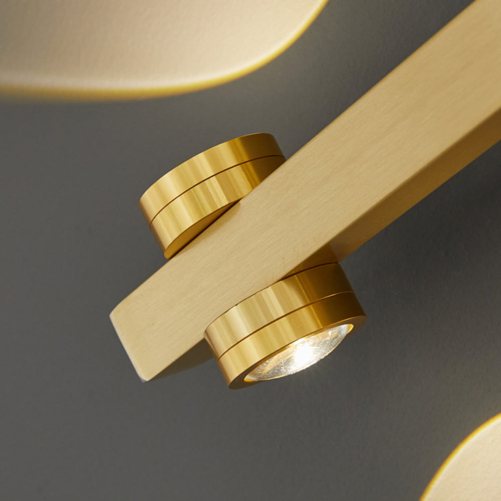 Freja - Lámpara de pared LED moderna, negro/dorado, baño, metal