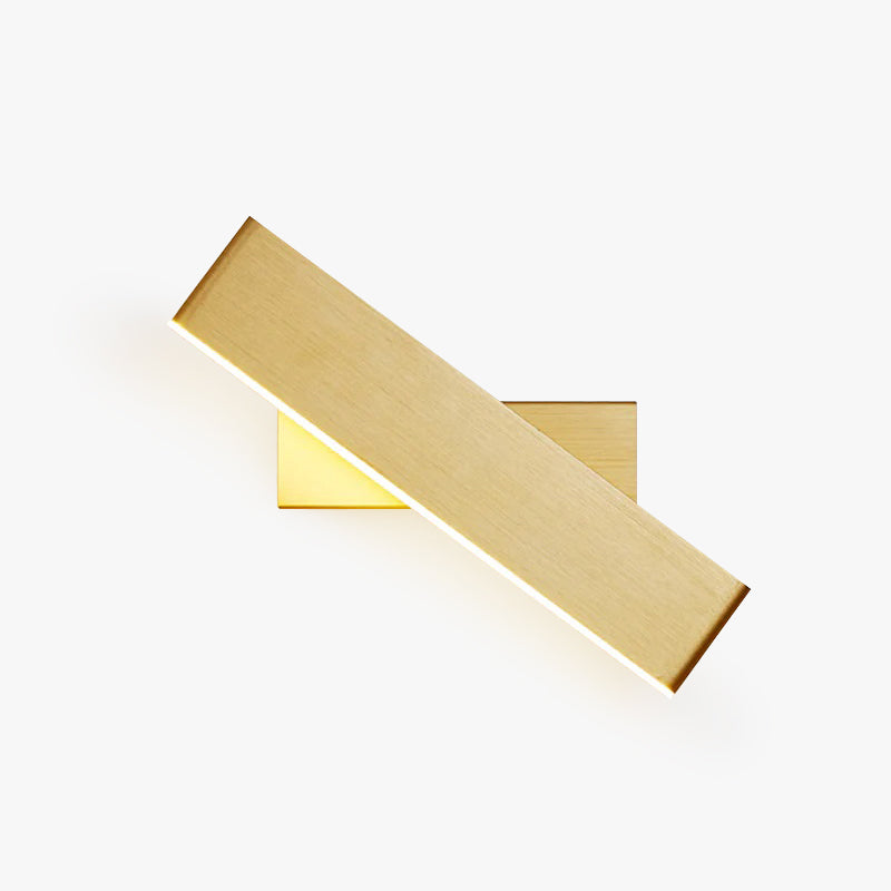 Lámpara de pared LED minimalista Aqsa - Negro/Oro/Marrón, Dormitorio, Metal