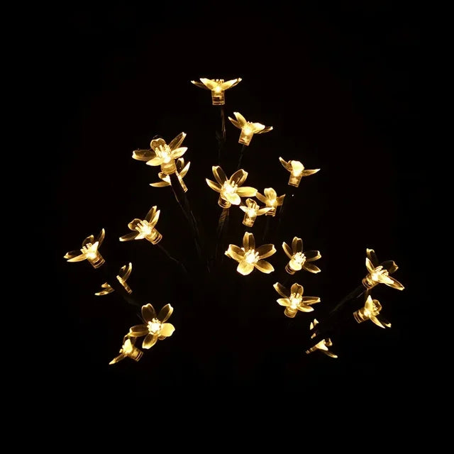 LumiBlossom - Solar LED String Light with Peach Blossom – Weatherproof & Energy Efficient