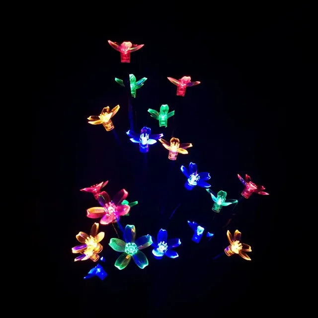 LumiBlossom - Solar LED String Light with Peach Blossom – Weatherproof & Energy Efficient
