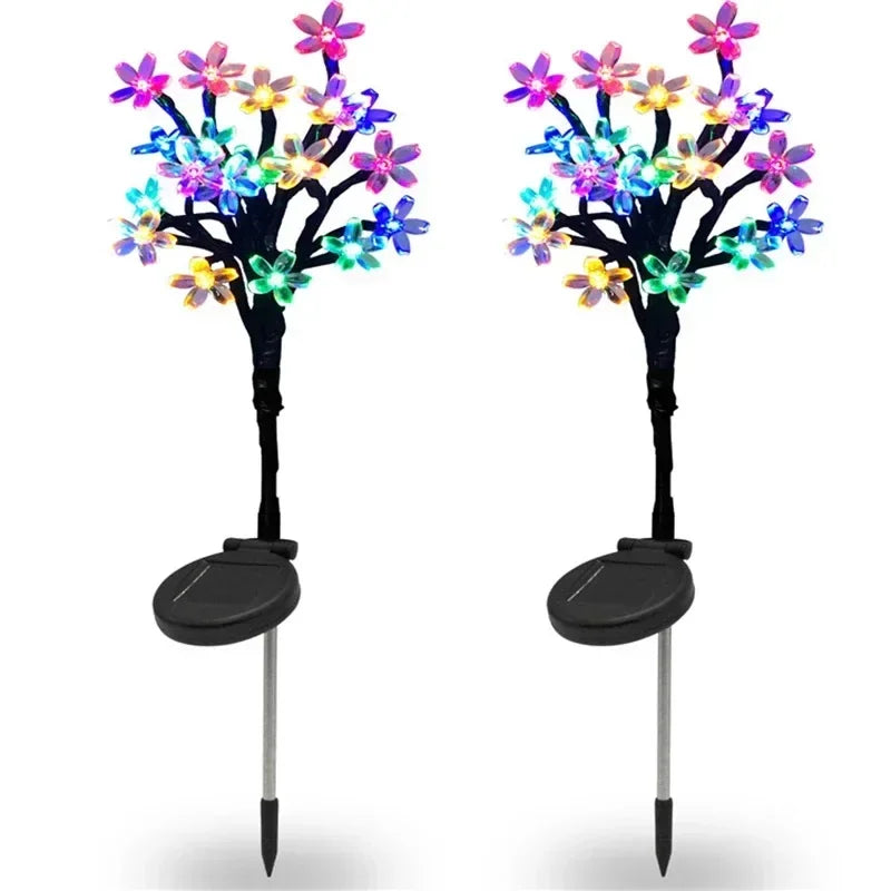 LumiBlossom - Solar LED String Light with Peach Blossom – Weatherproof & Energy Efficient