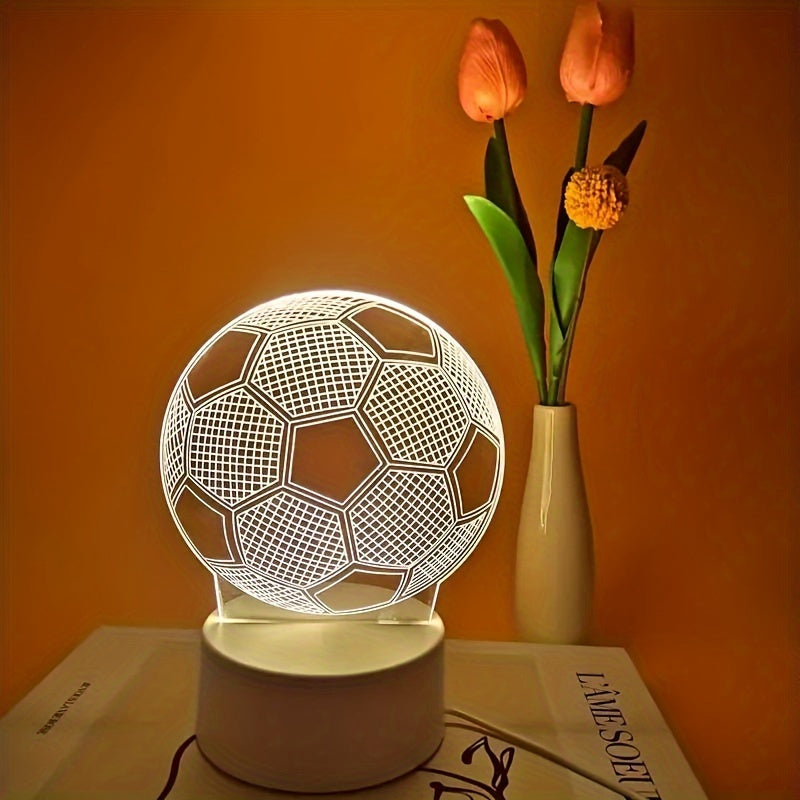 SoccerGlow - Voetbal LED Nachtlamp met Acryl Basis