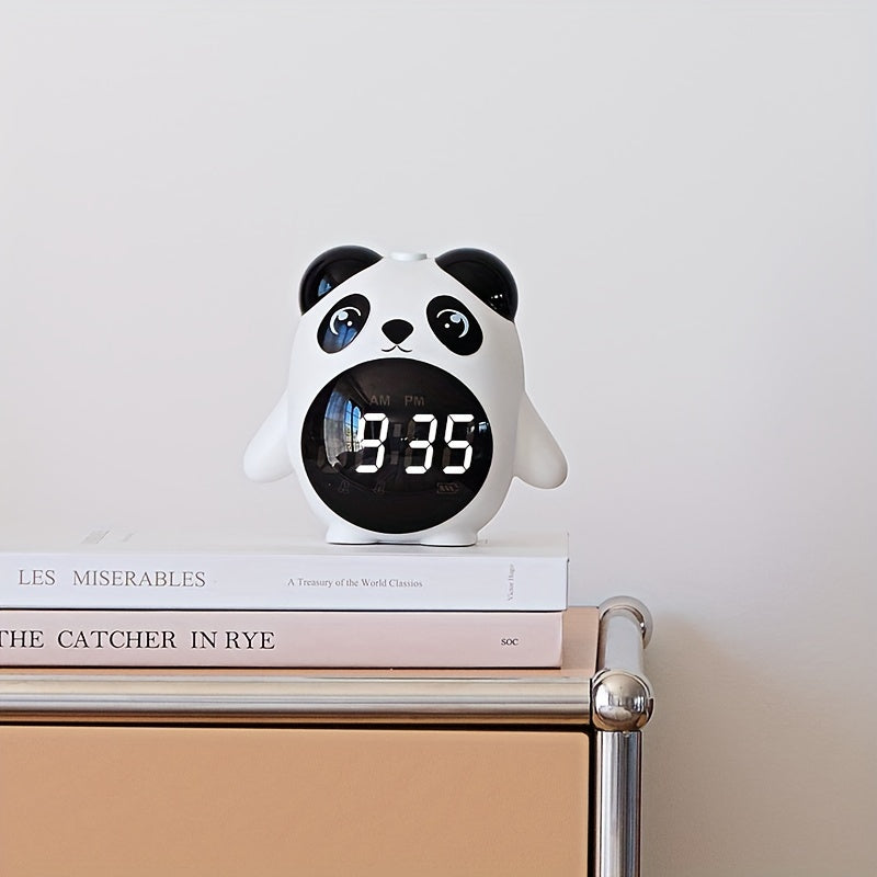 PandaGlow - Schattige USB Oplaadbare Wekker met Temperatuurweergave