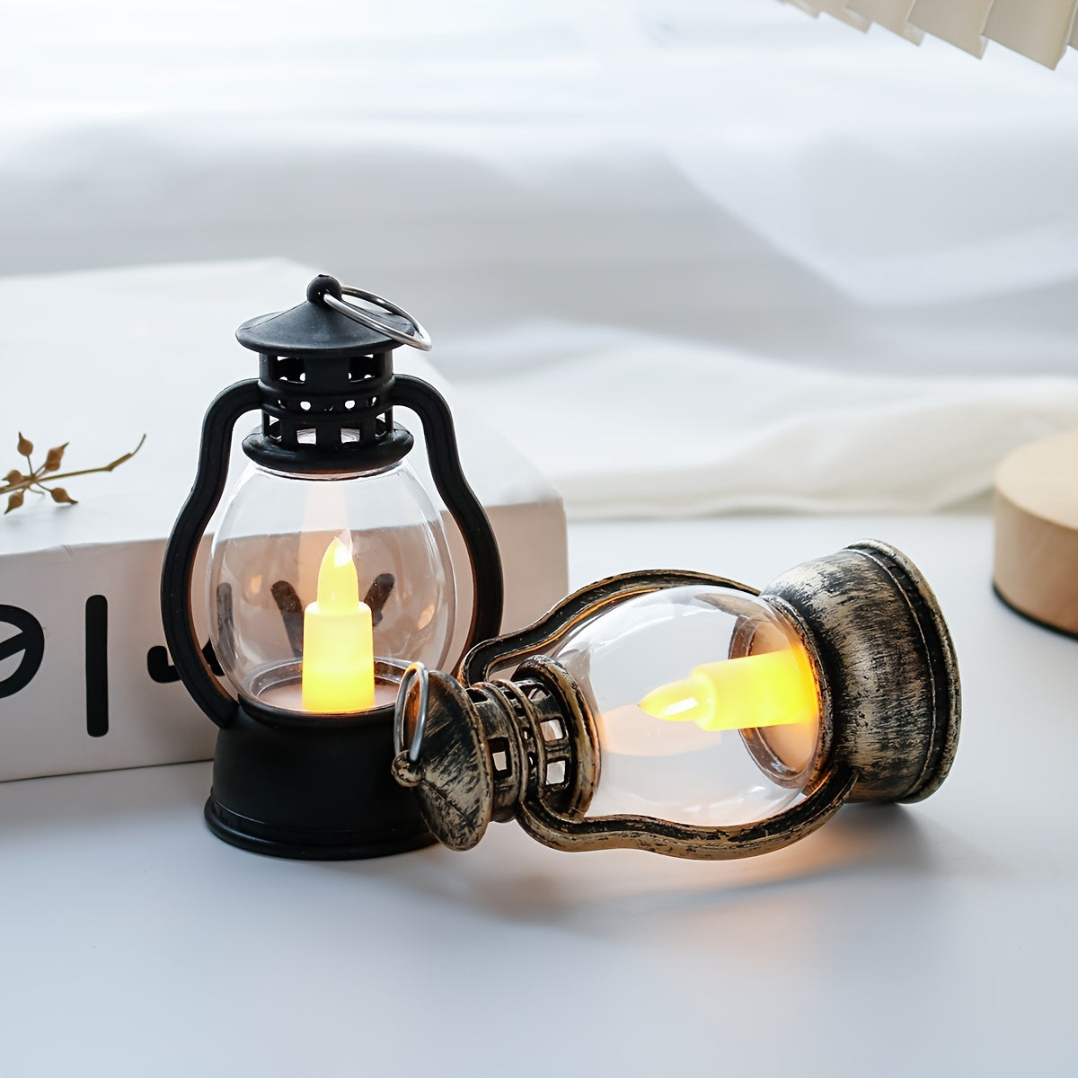 VintageGlow - Encantadora linterna navideña LED a pilas