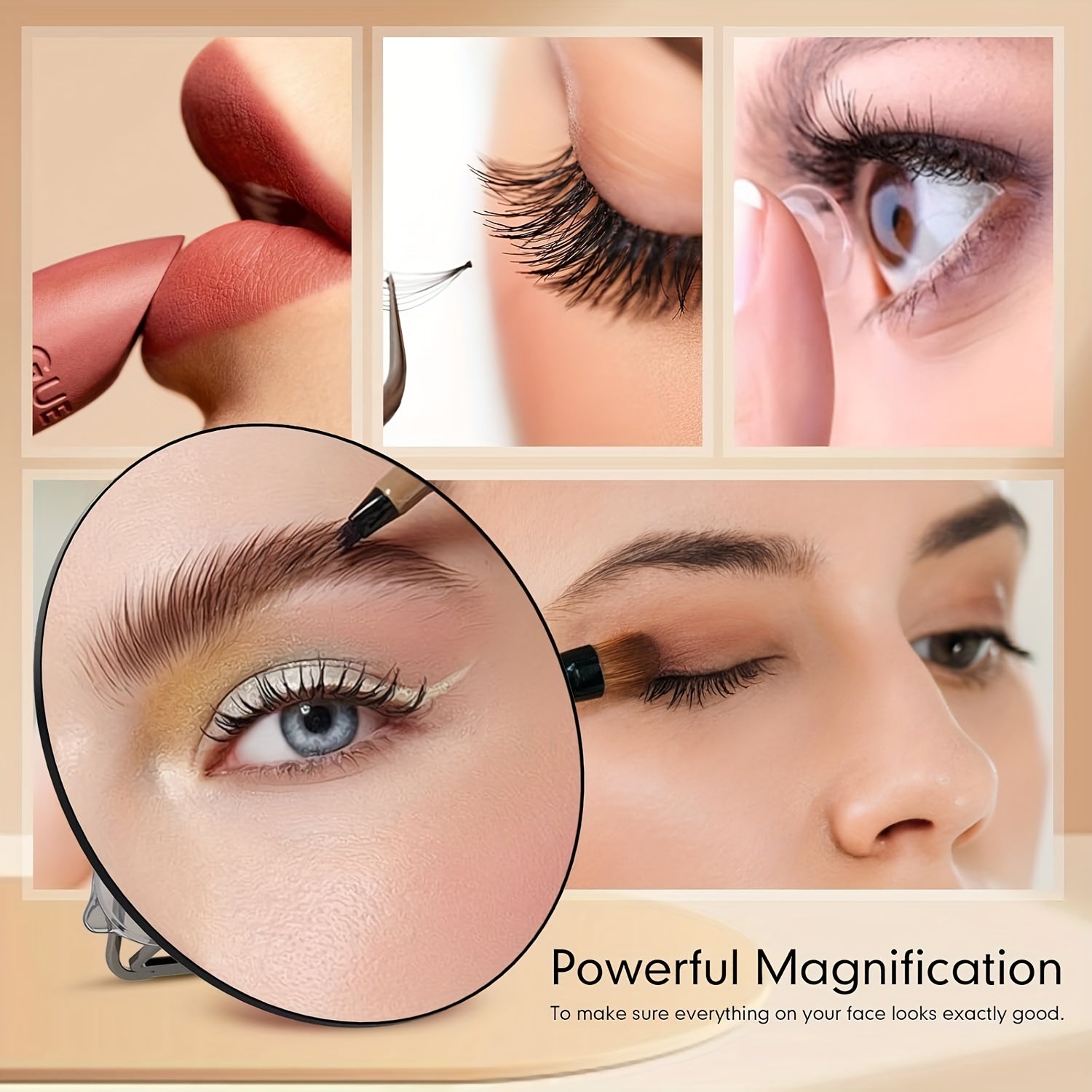 Magnifying Makeup Mirror - 20X/10X Magnification, Suction Cup, Portable