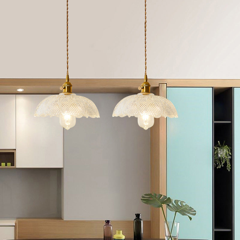 Lampada a sospensione raffinata - Struttura in vetro chiaro per ristorante