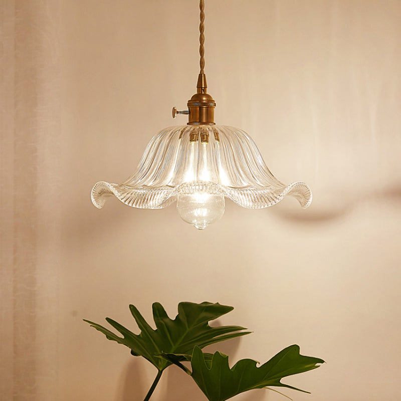 Lampada a sospensione raffinata - Struttura in vetro chiaro per ristorante