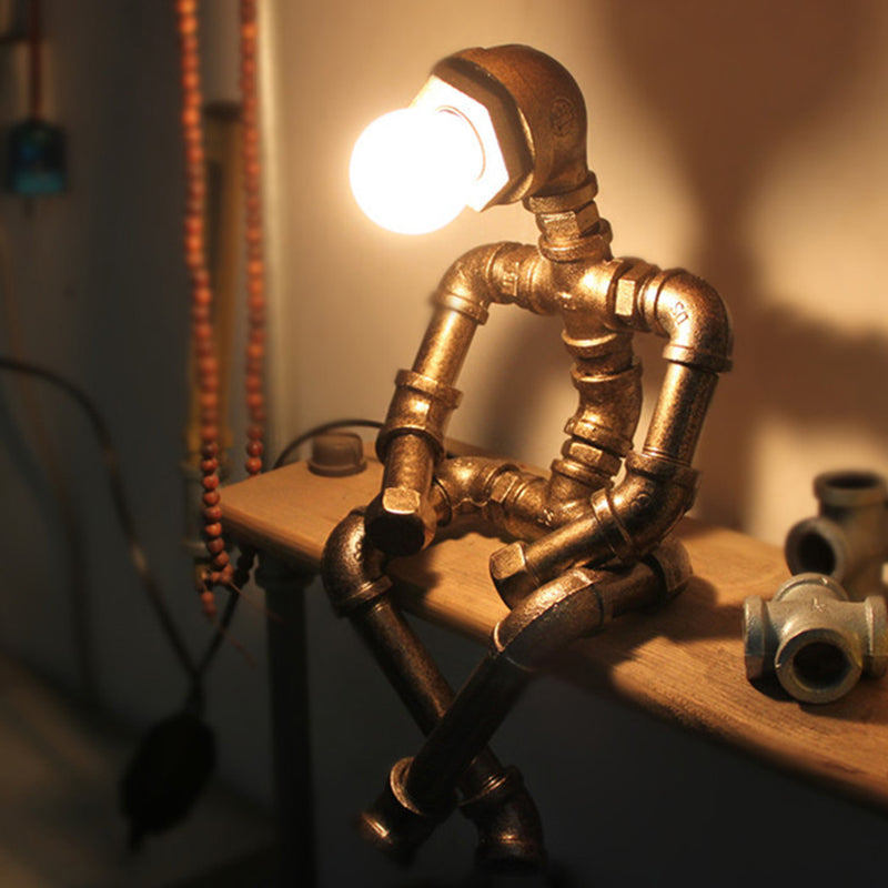 RoboShine - Lampada Robot Industriale in Ferro