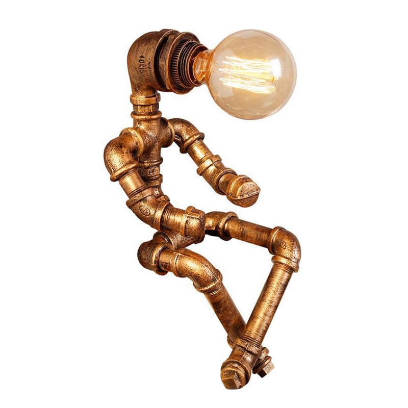 RoboShine - Lampada Robot Industriale in Ferro