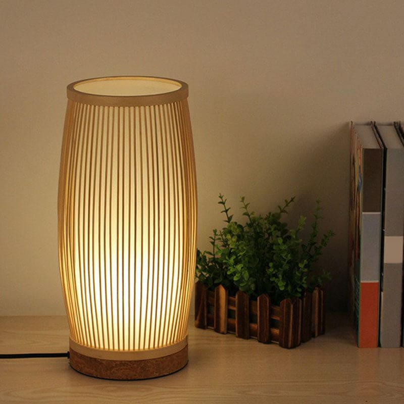 BambooGlow - Bamboe Tafellamp Nachtlampje – Stijlvolle Houten Lamp