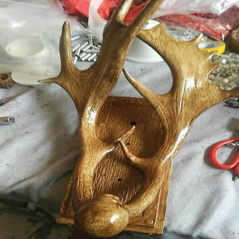 RusticAntler - Rustic Wall Lamp with One Bulb