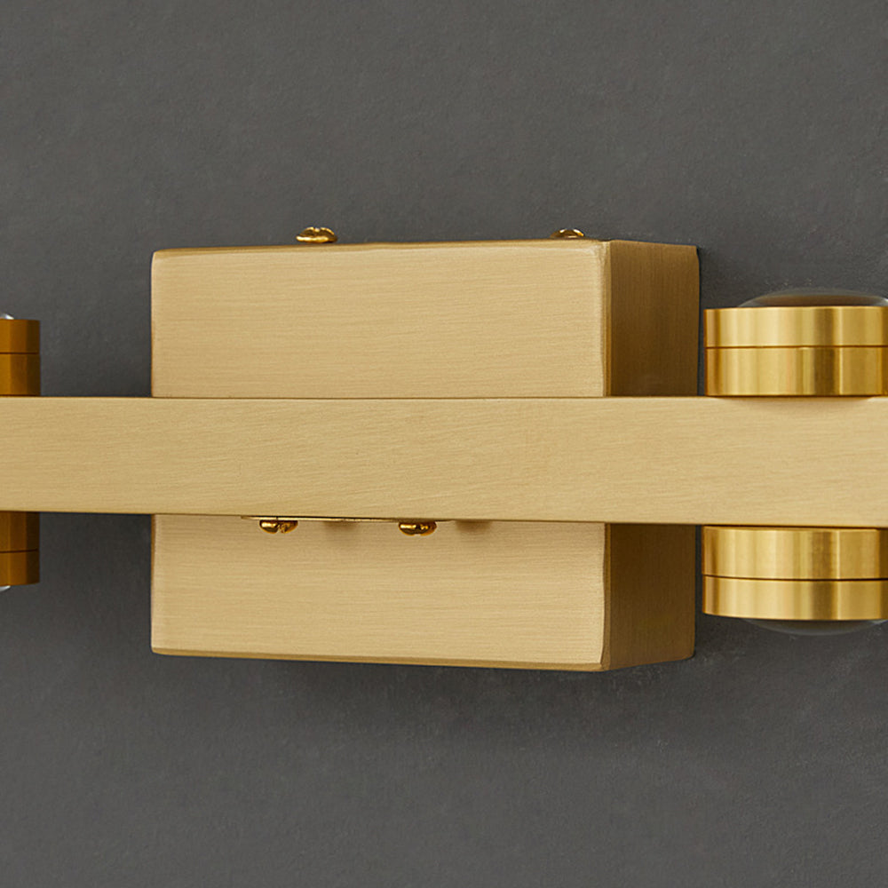 Freja - Lámpara de pared LED moderna, negro/dorado, baño, metal