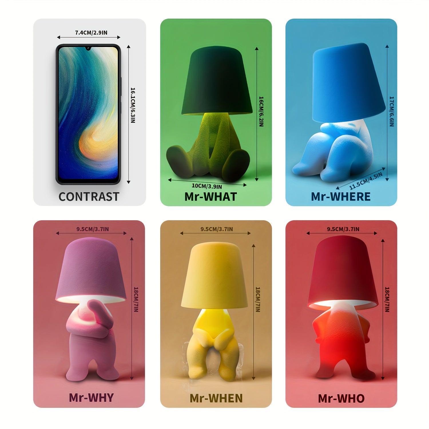 ThinkLight - Candeeiro de Mesa Criativo com Controlo Tátil e Carregamento USB