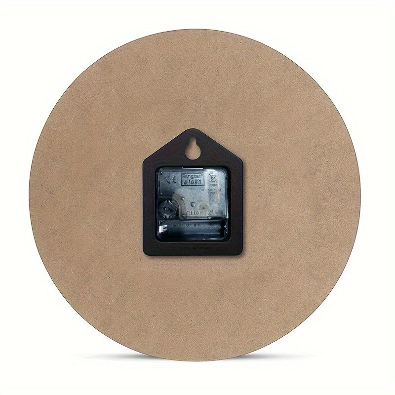 Wooden Wall Clock with Soccer Design - Silent Clock for Living Room and Bedroom