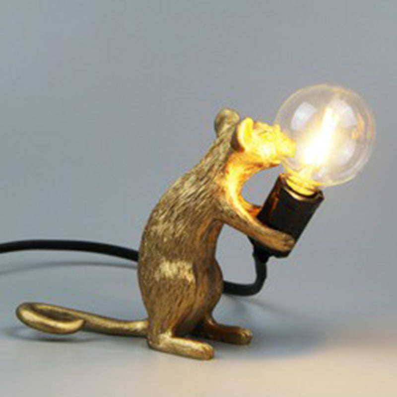 Decorative Table Resin Night Light with Mouse Base