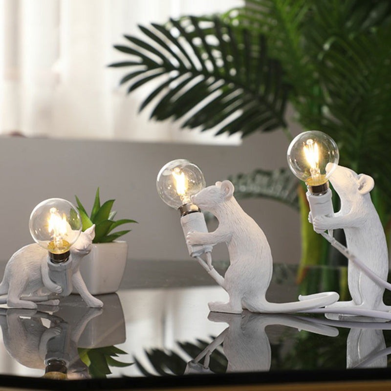 Kinderstijl Muisvormige Tafellamp - Hars 1-Licht Nachtverlichting voor Slaapkamer