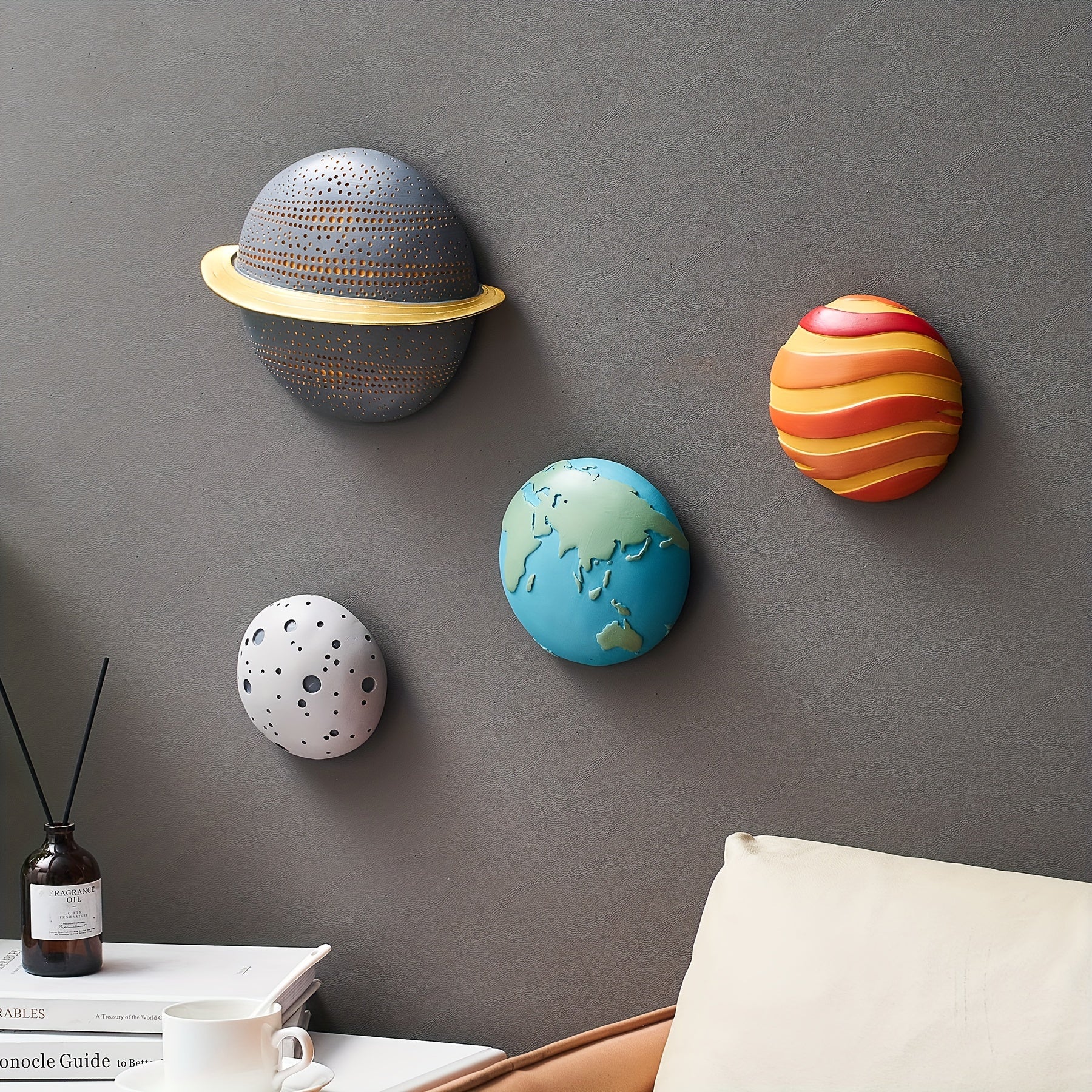 AstroSet - 4-delige Zonnestelsel Wandkunst