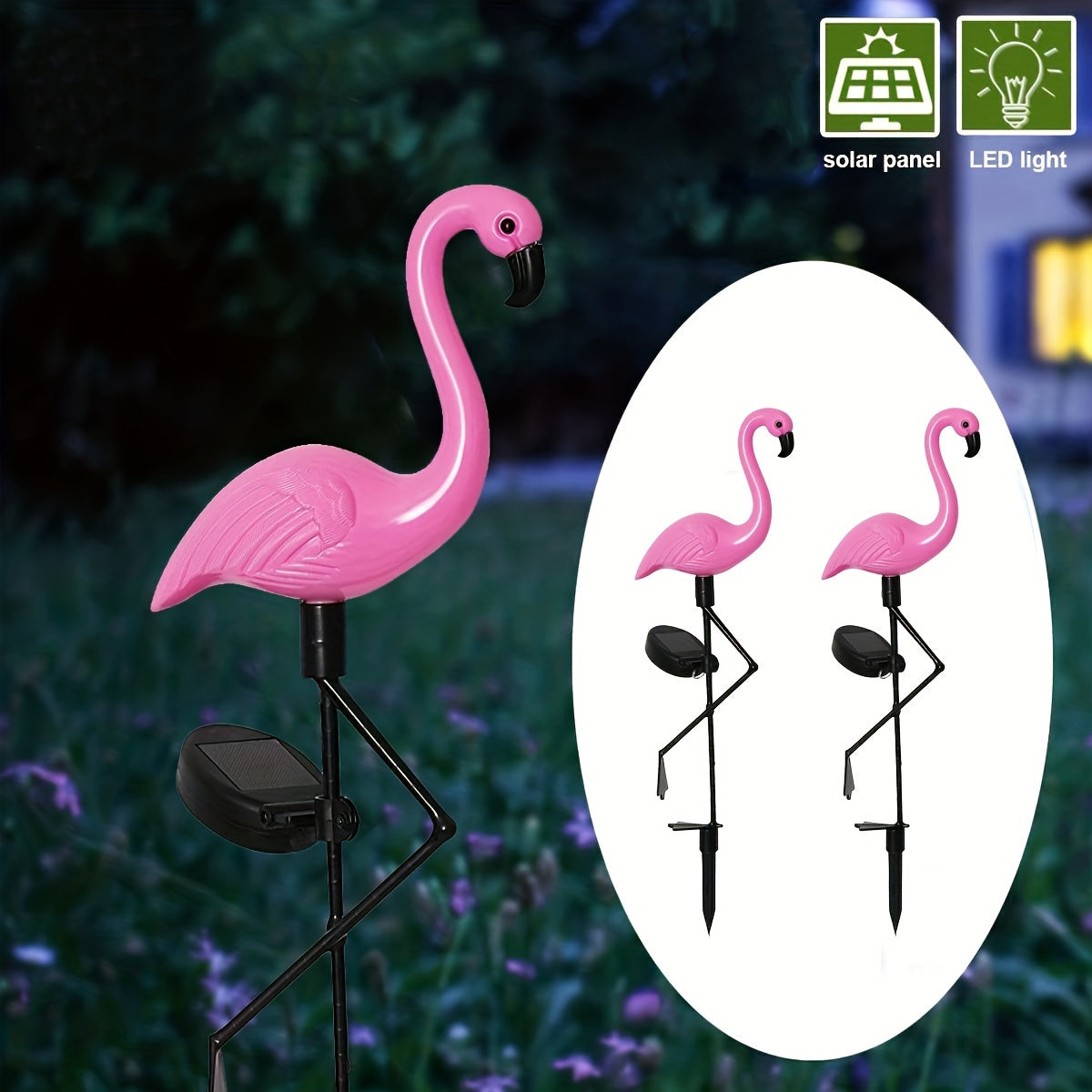 SolarFlamingo - Pink Flamingo Solar Garden Light, Decorative Outdoor Lighting