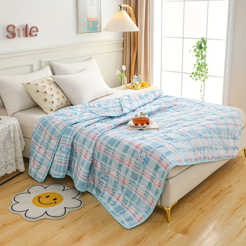 Soft & Lightweight Summer Blanket - Breathable and Skin-Friendly Throw for Sofa, Air Conditioning, and Multiple Uses