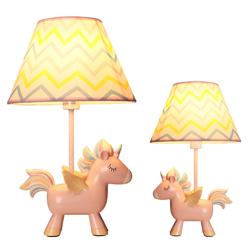 Unicorn Children's Room Table Lamp - Pink and Blue Cartoon Night Light