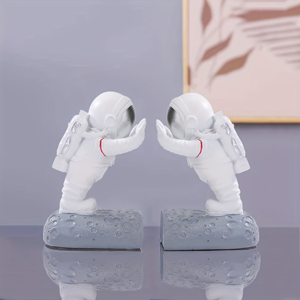 SpaceHold - 2 pezzi di fermalibri astronauta per libri pesanti