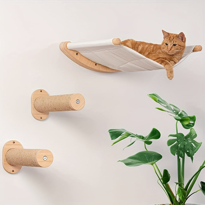CatClimb - Set of 2 Wooden Cat Wall Stairs for Cats & Kittens