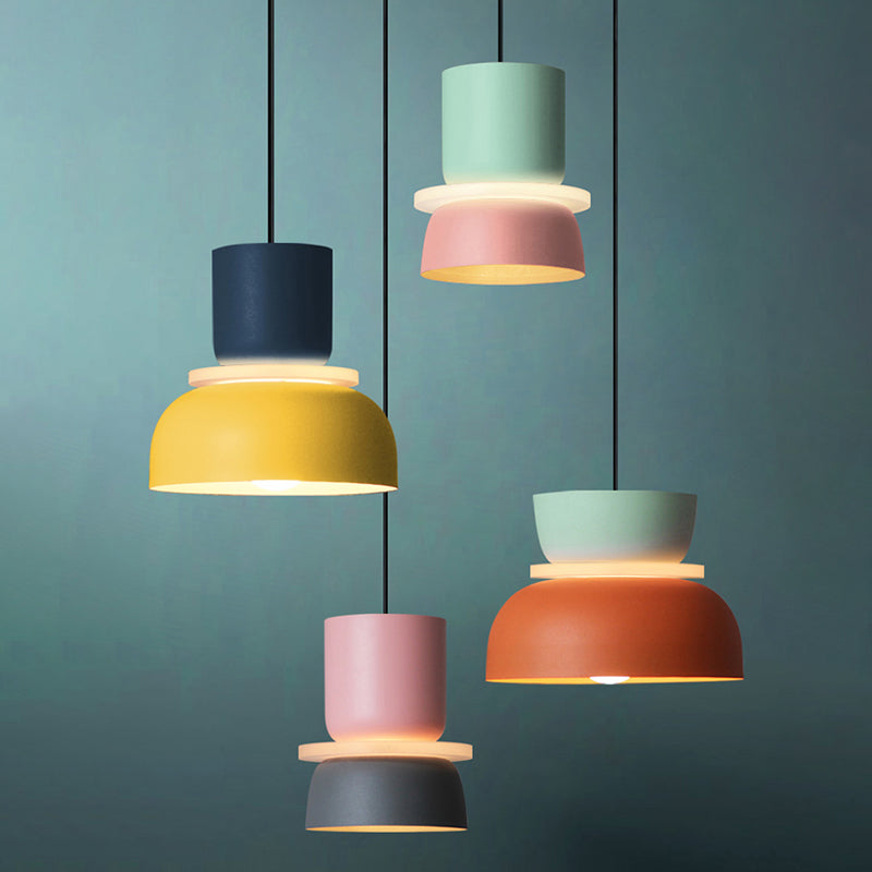 Lampada a sospensione moderna colorata stile Macaron LED