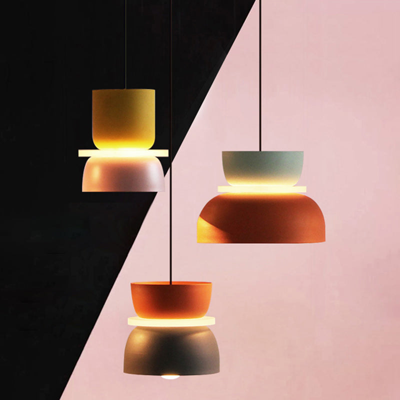 Lampada a sospensione moderna colorata stile Macaron LED