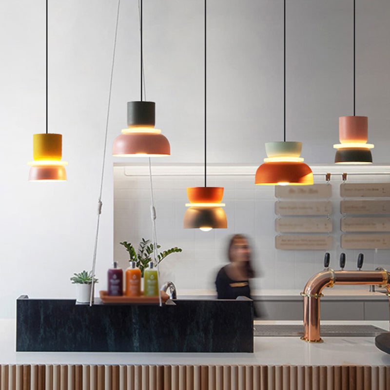 Lampada a sospensione moderna colorata stile Macaron LED