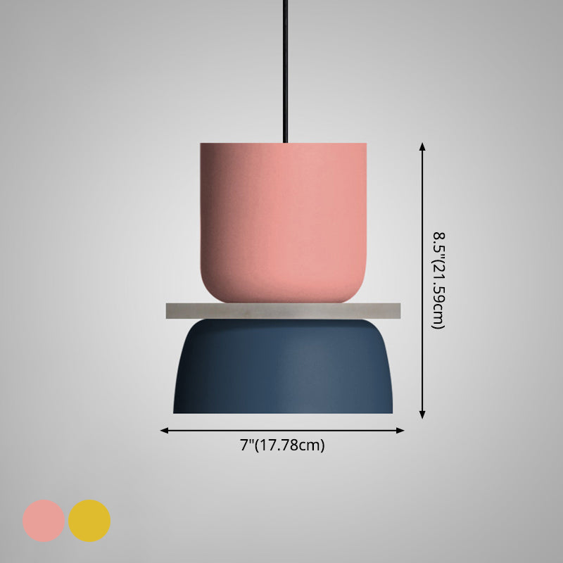 Lampada a sospensione moderna colorata stile Macaron LED
