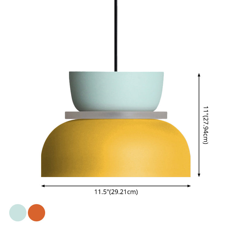 Lampada a sospensione moderna colorata stile Macaron LED