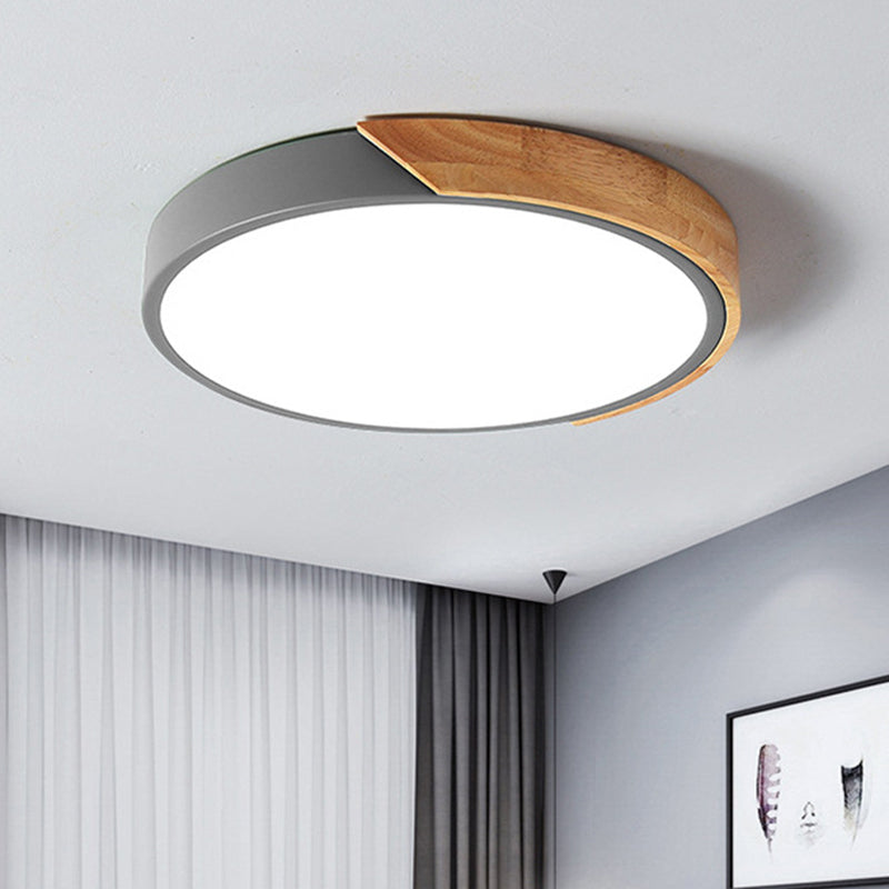 Lampada da soffitto LED moderna per camera da letto - Lampada da incasso rotonda in acrilico e metallo