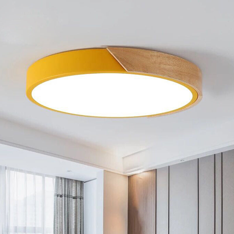 Lampada da soffitto LED moderna per camera da letto - Lampada da incasso rotonda in acrilico e metallo
