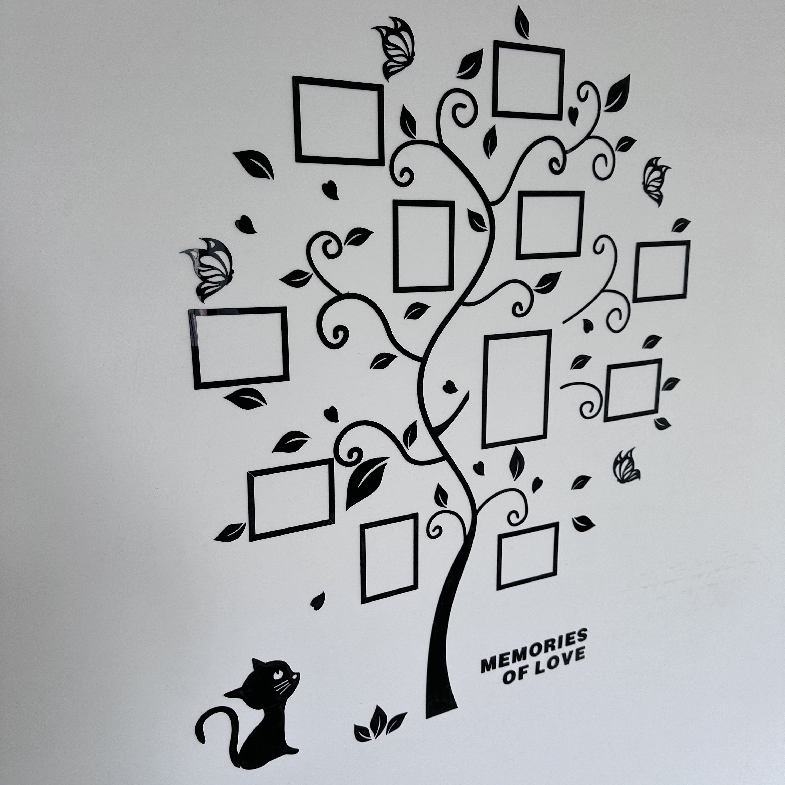 1 Set Acrylic Photo Frame Wall Decoration - 3D Creative Photo Tree for Family & Pets, Self-Adhesive Wall Sticker for Living Room, Hall, Porch, Share Special Memories