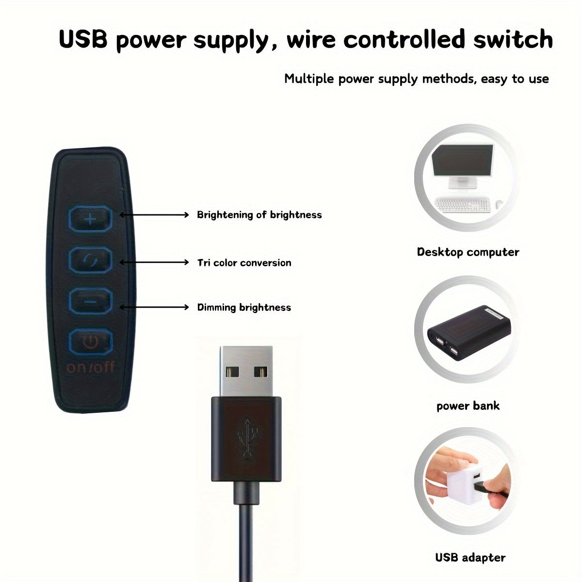 TrebleLight - Candeeiro de Mesa Moderno e Criativo com Iluminação LED Ajustável