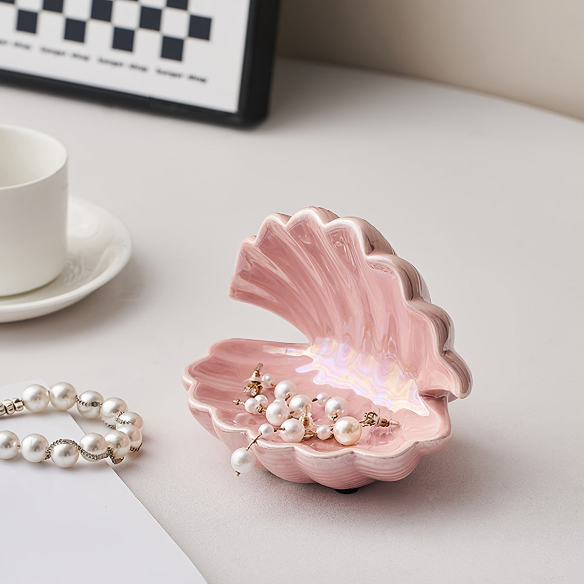 ArtBowl - Vassoio per Gioielli in Porcellana | Stile Artistico Decorativo per Soggiorno e Ingresso