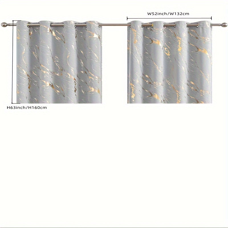 Tende oscuranti in marmo - 2 pezzi tende moderne con motivo marmo