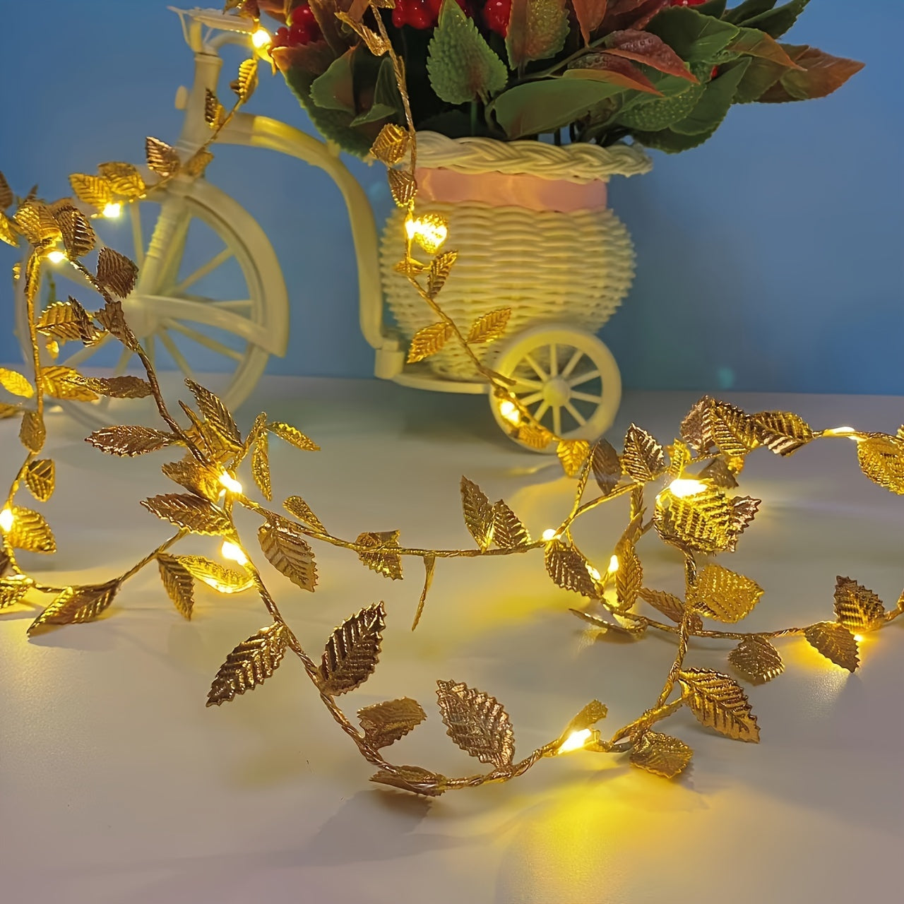 GoldenLeaf - Gouden LED Blad Feeënlichten voor Binnendecoratie