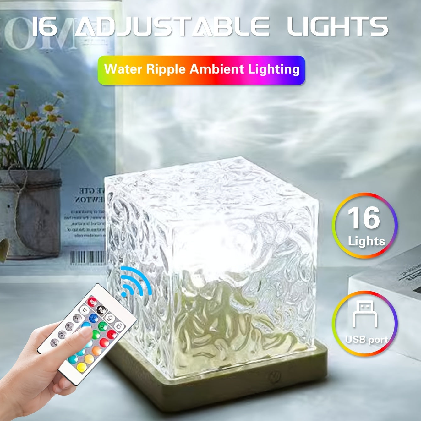 OceanWave - 16 Kleuren LED Nachtlamp met Golfeffect