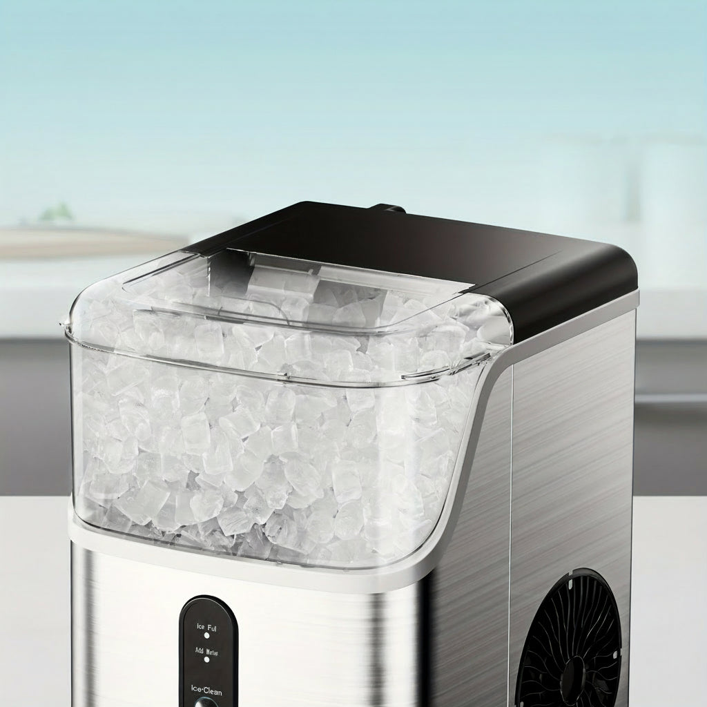 IJsblokjesmachine Compact RVS Design Snelle Nugget Ice