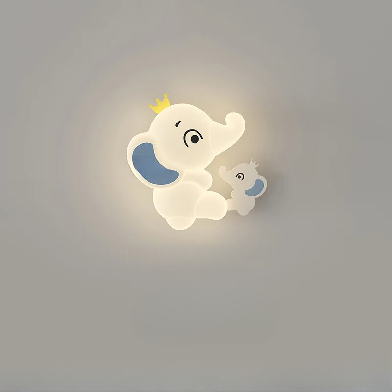 SavanneKids - Lámpara de varita de dibujos animados con motivo de animales para habitación infantil