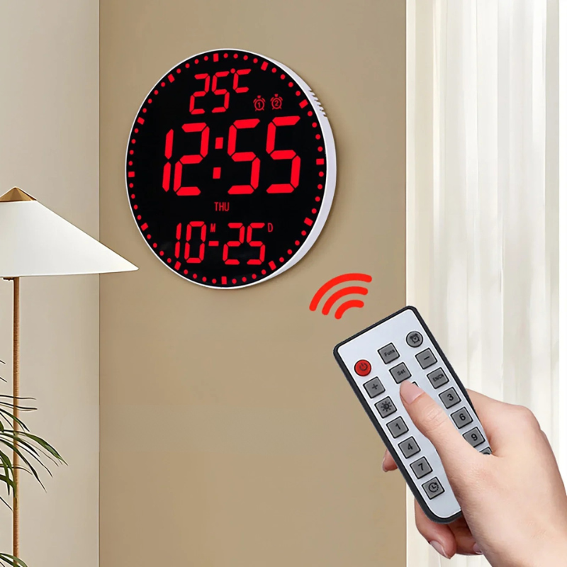 WiFiTime - LED Wall Clock With Calendar and Dual Alarm Function
