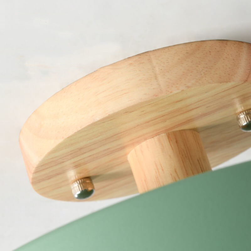 Scandinavian Style Round LED Semi-Recessed Ceiling Lamp