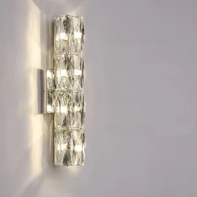 CrystalLuxe - Lámpara de pared real para dormitorio