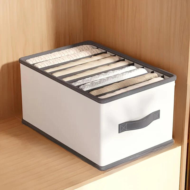 Organizer per cassetti pieghevole con scomparti – per vestiti, asciugamani e biancheria intima