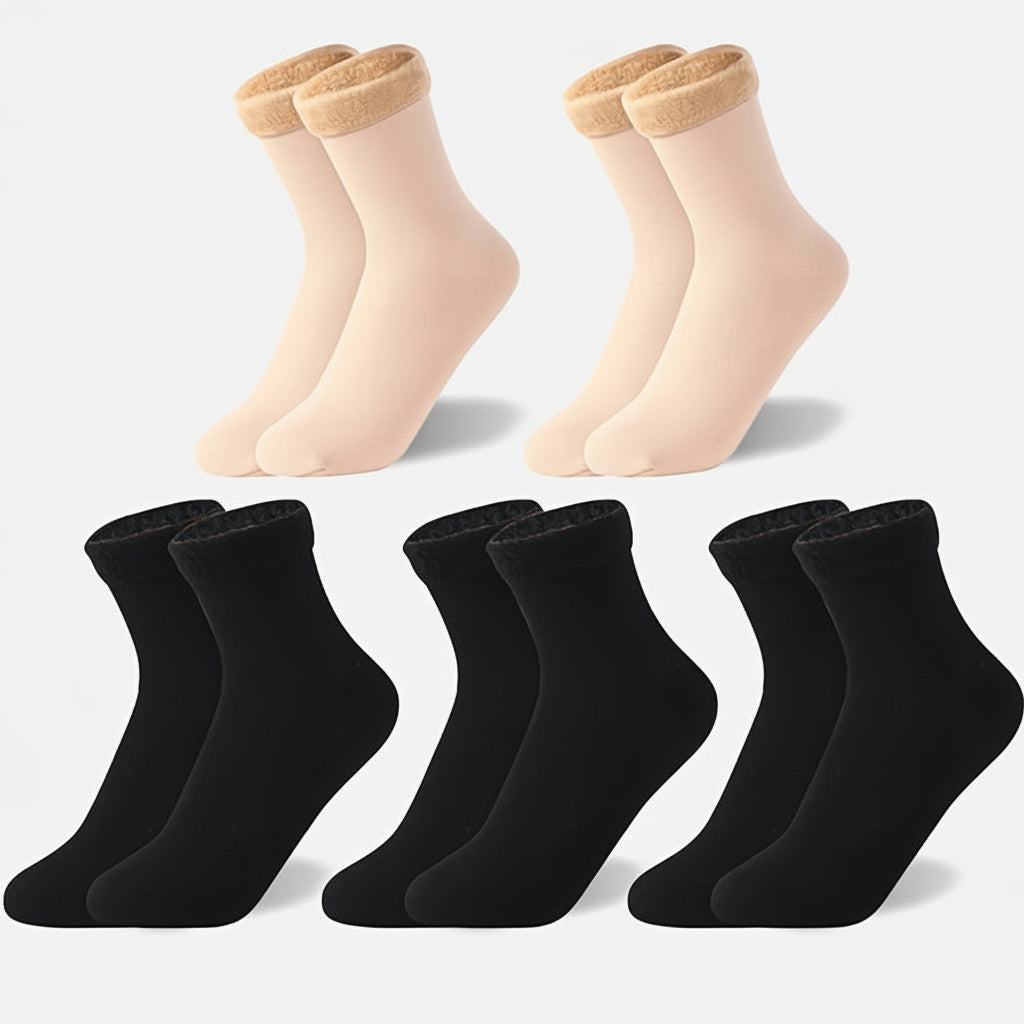 Socks Thermal Lined Warm Nylon Winter Socks Daily Use