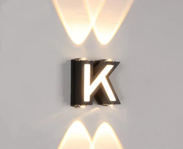 LumiLetter - LED Outdoor Wall Lamp with Illuminated Letters – Weatherproof Decorative Lighting